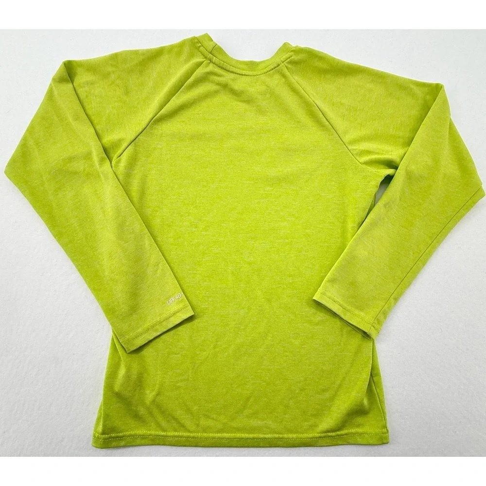 Nike Youth Medium‎ Dri Fit Long Sleeve Shirt Neon Green Athletic Boys